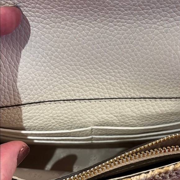 Tory Burch Woven Crossbody Bag in Tan and White - Picture 9 of 13